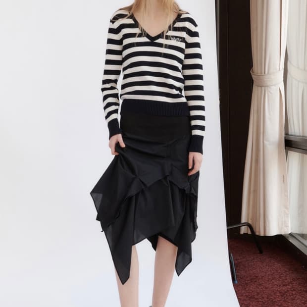 더오픈프로덕트 스트라이프니트