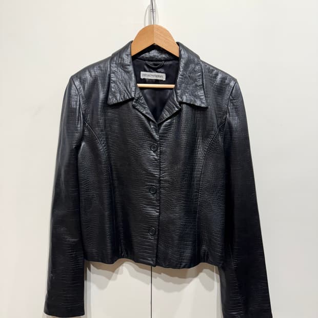 90's 엠포리오 아르마니 램스킨 레더 자켓