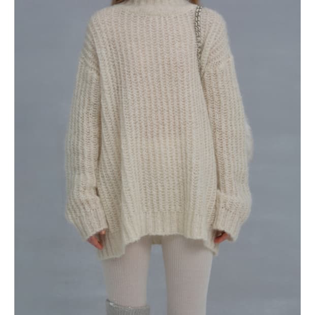 더바넷 청키터틀넥니트