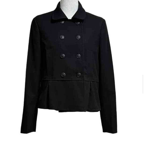 더블 단추 자켓 블랙 도우치 도우치