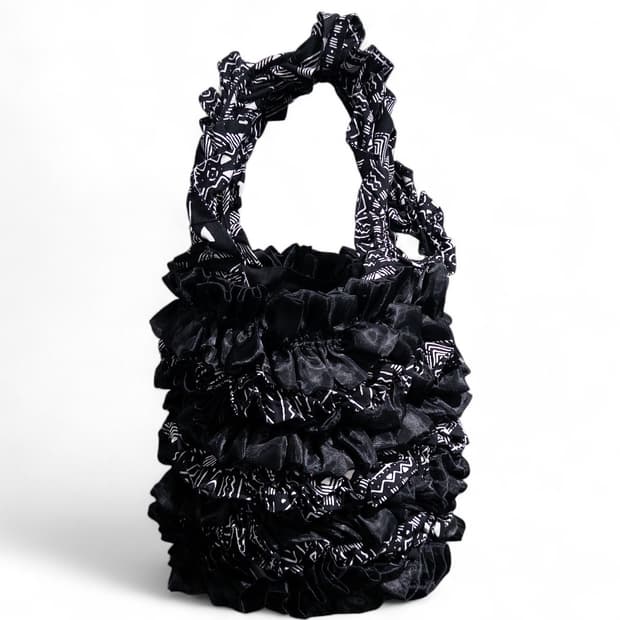 Cloudy Africa Project Ruffle Tote Bag