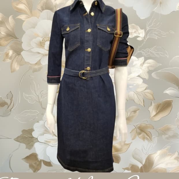 TOMMY HILFIGER 데님 원피스 정품 / 인디고 / 38(66)