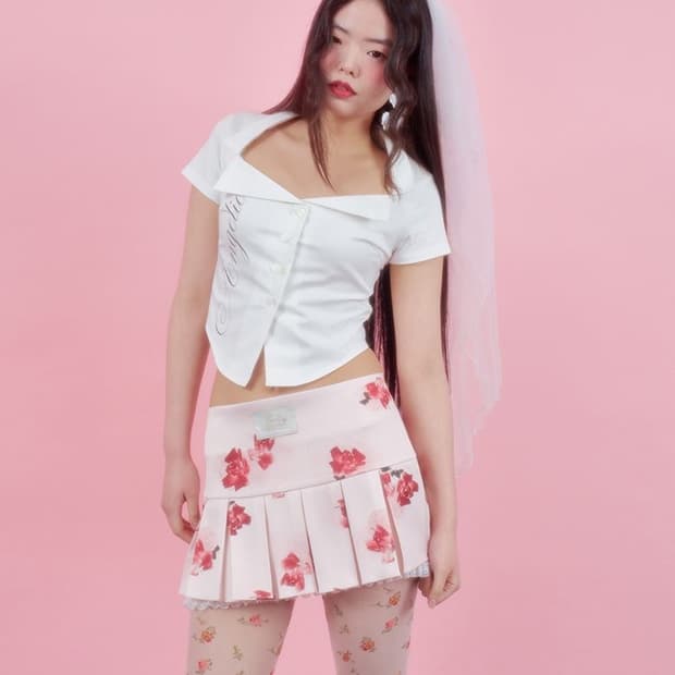 엘프엘프엘프 아카이브스 스커트 m 빈티지 플라워 치마