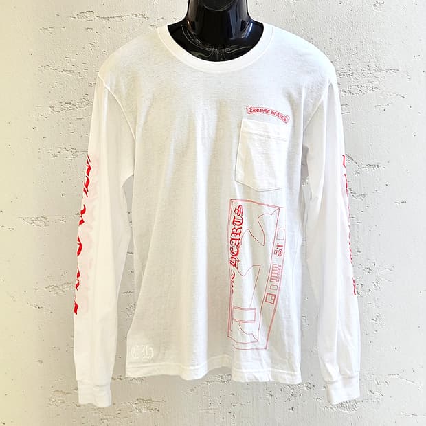 [L] 크롬하츠 아오야마 한정 롱슬리브 화이트 KBDCRAJG
