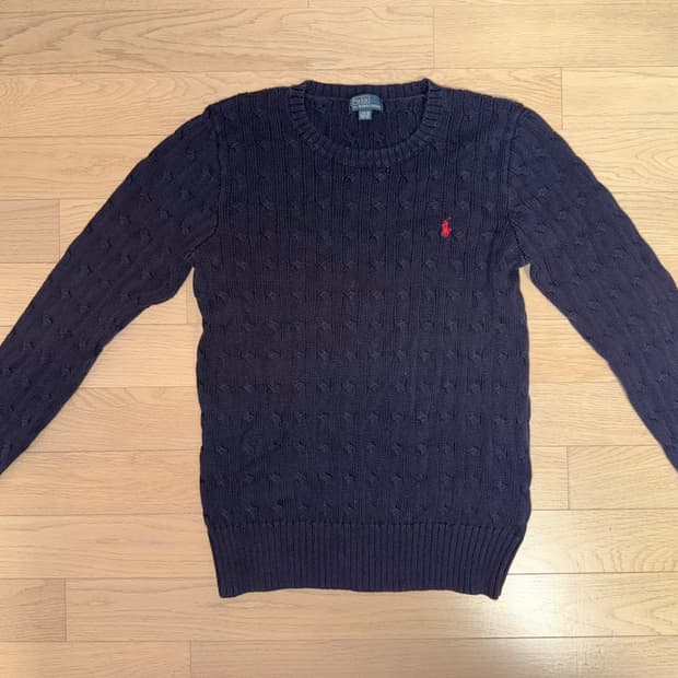 폴로 랄프로렌 꽈배기 케이블 니트 (네이비) L
