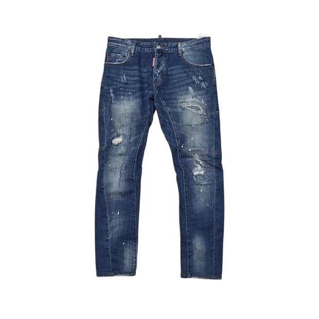 Dsquared2 디스퀘어드2 48 타이디 데미지 페인팅 바이커 진 