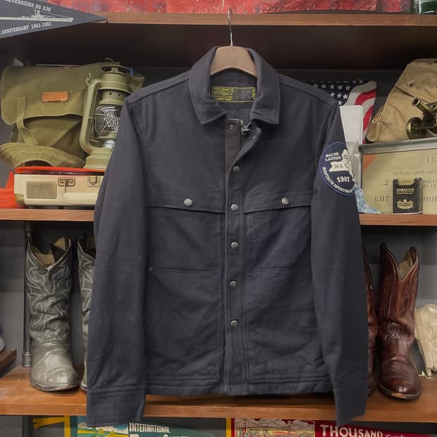 폴로 진스 컴퍼니 MSC 디어 클럽 패치 집업 모직 자켓 N298