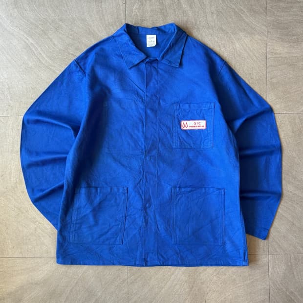 90년대 빈티지 프랑스 생산 프렌치 워크 트윌코튼 자켓