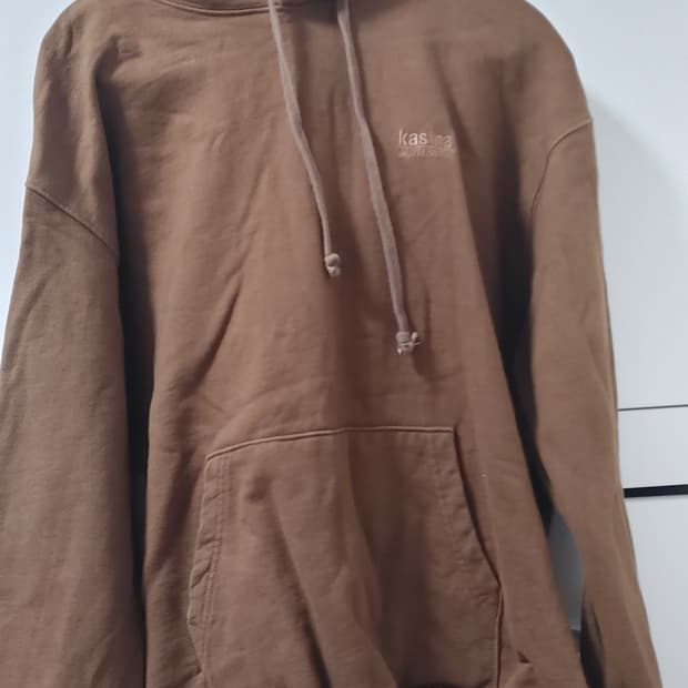 카시나 어센틱 로고 후드티 브라운 L