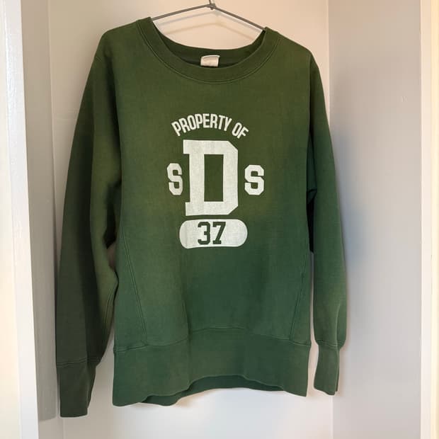 일본 빈티지 그린 맨투맨