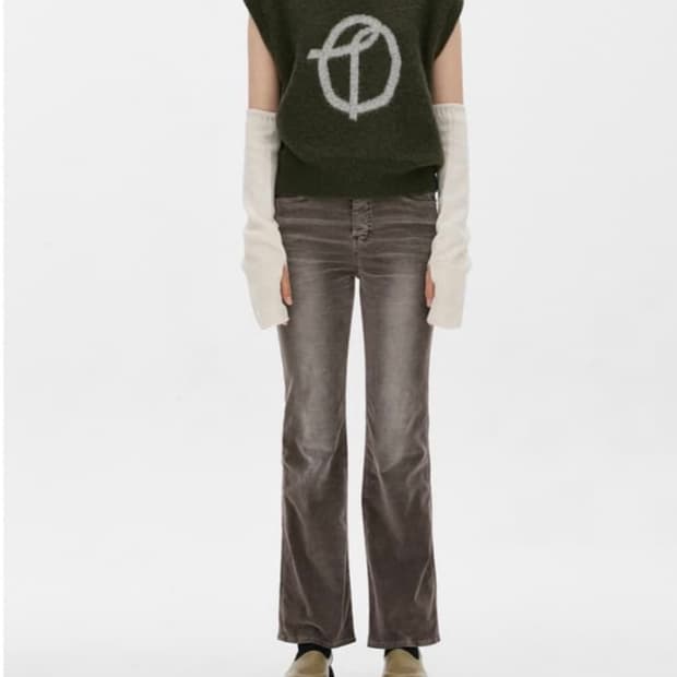더오픈프로덕트 오픈와이와이 벨벳 부츠컷 팬츠