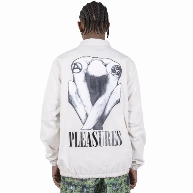 xl) PLEASURES 플레져스 코치 자켓 아이보리