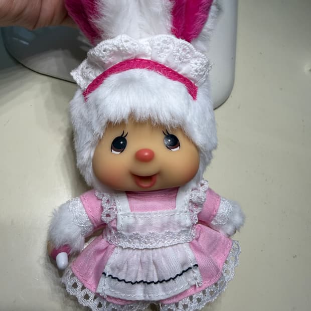 홍콩 몬치치 치무탄 화이트 드레스 키링 새제품