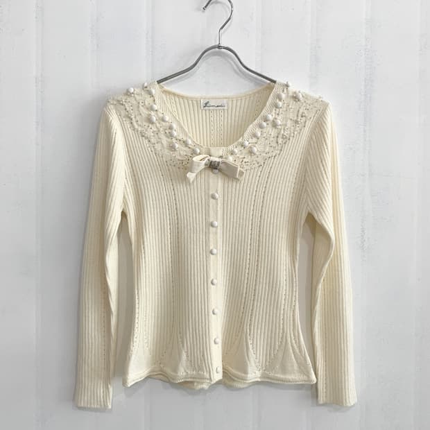 Ivory Lovely Ribbon Detail Top