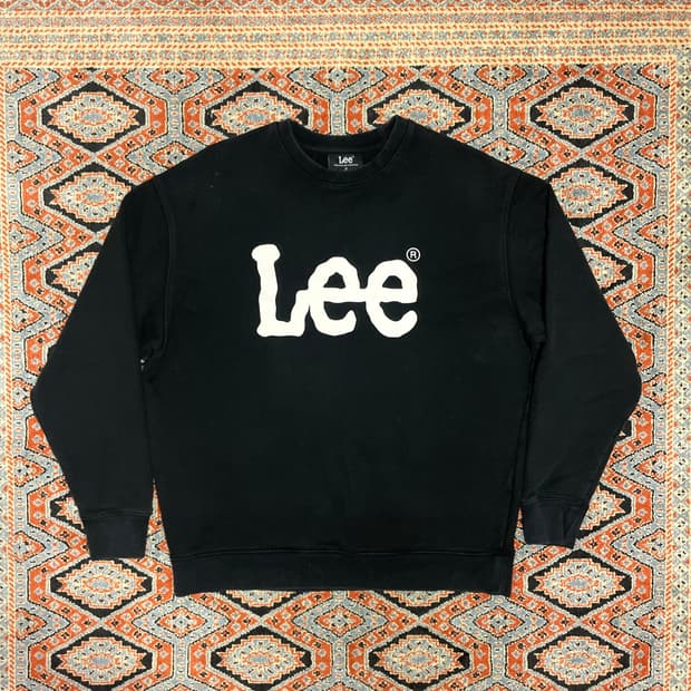 리 스펠로고 블랙 맨투맨 남성M