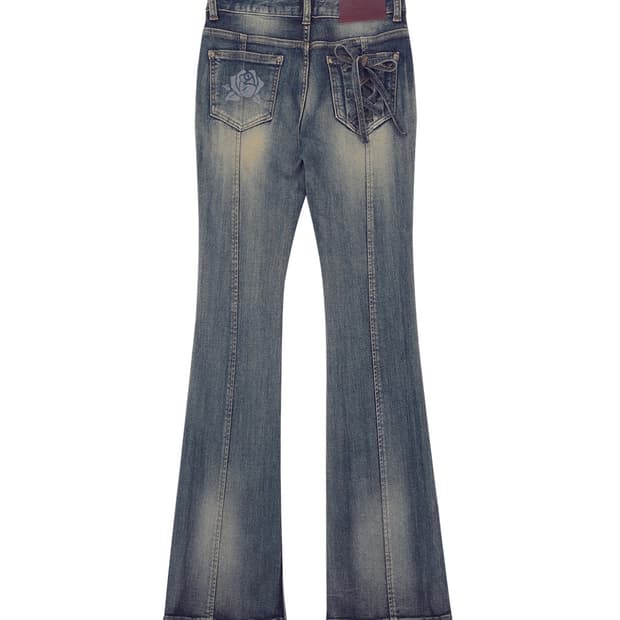 달링유어배드 로즈부츠컷 데님 빈티지 블루