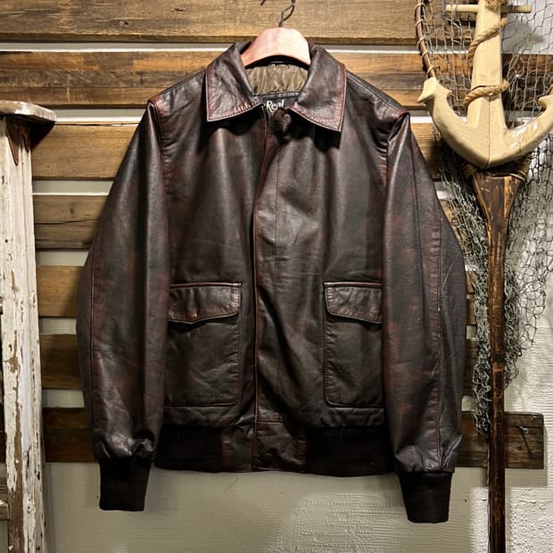 [M]90's USA 빈티지 리얼레더 A-2 플라이트 자켓