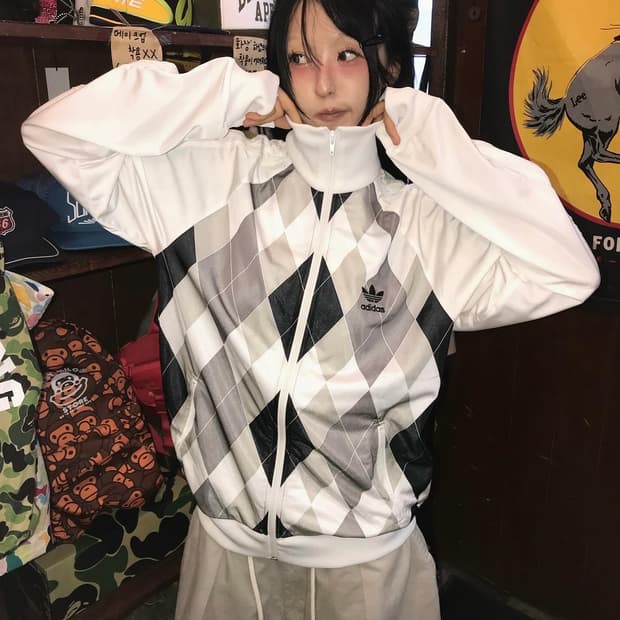 Adidas Argyle Pattern Jersey ⭐️ 레어⭐️