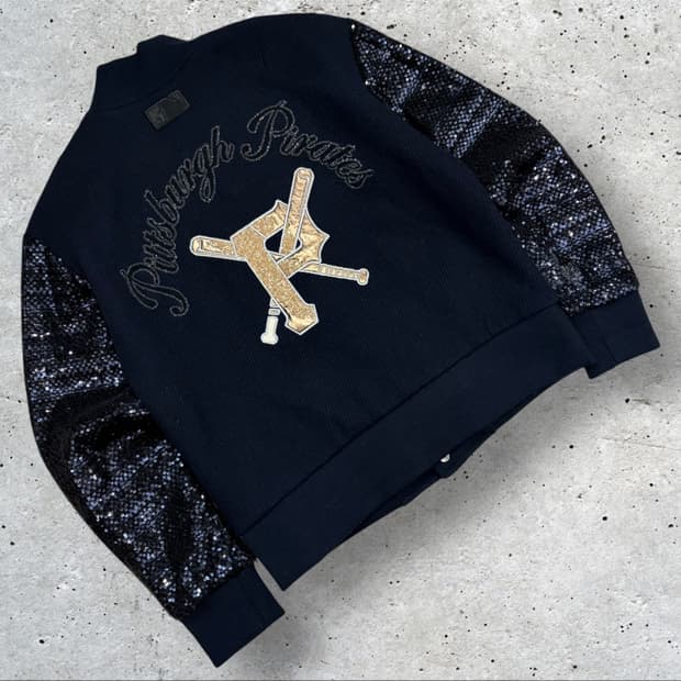 [90] MLB 피츠버그 파이어리츠 스팽글 야구 점퍼 C220