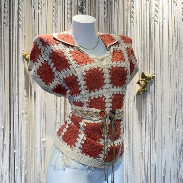 Floral Crochet Knit 0085