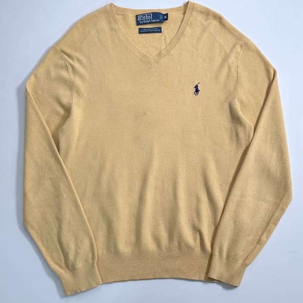 폴로 랄프로렌 옐로우 코튼 니트