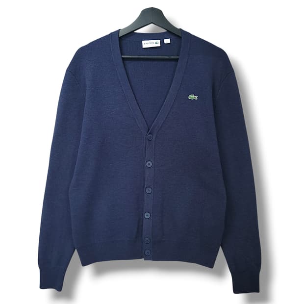 [100] 라코스테 네이비 브이넥 울 가디건