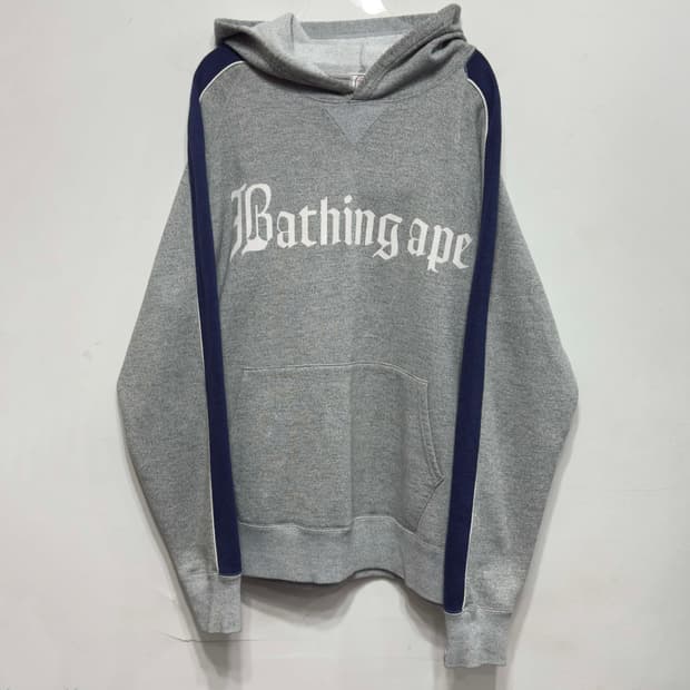 90s 베이프 레터링 후드 티셔츠