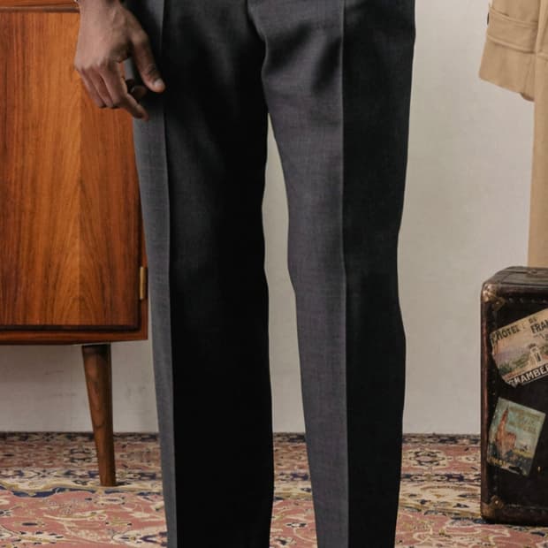 부기 홀리데이 11 WOOL TROUSERS (GREY)