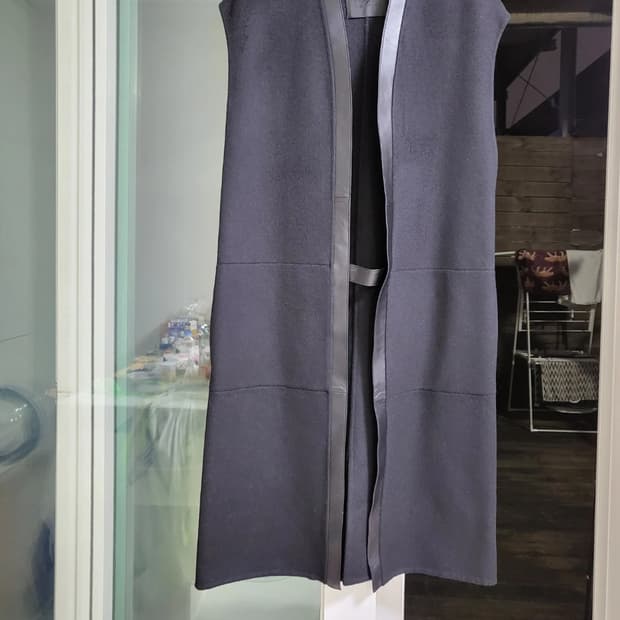 미니멀끝판왕!캐시미어+양가죽 롱베스트 새제품 free