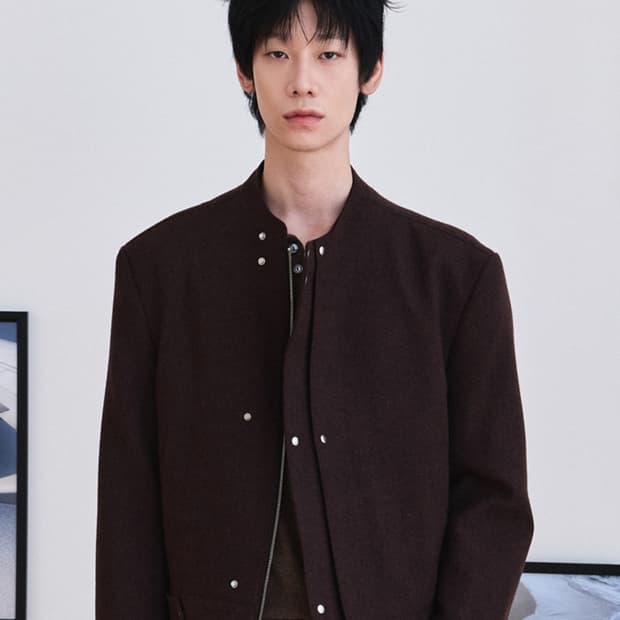 웨이브니스 앱 레이서 자켓 울 버건디 2 새상품
