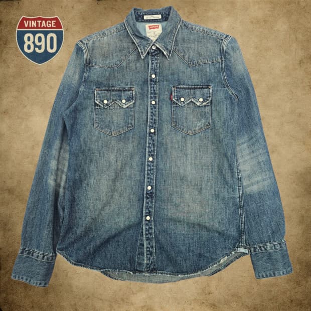 [M] Levi's 리바이스 웨스턴 데님셔츠