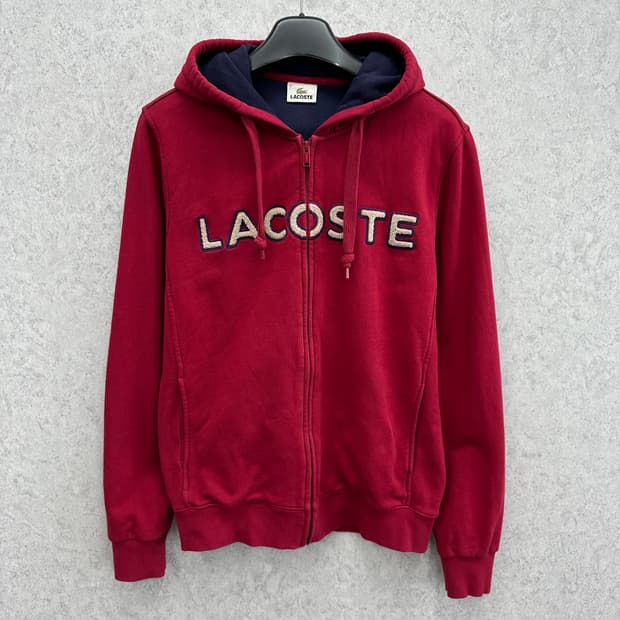 100 라코스테 남자 빅로고 후드집업