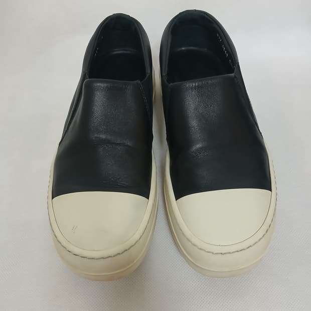 릭오웬스 / 17fw 라몬즈 보트 레더 슬립온 / 38.5 (250)