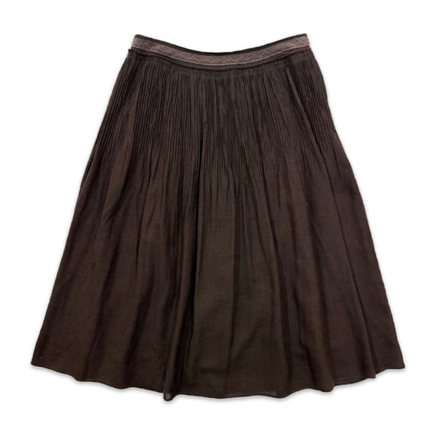 빈티지 GIANNI LO GIUDICE 브라운 레이스 롱 스커트