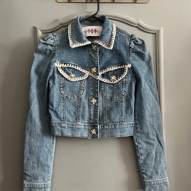 에고이스트 어깨 셔링 데님 자켓 55사이즈