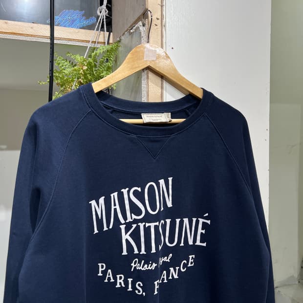 메종 키츠네 스펠로고 맨투맨