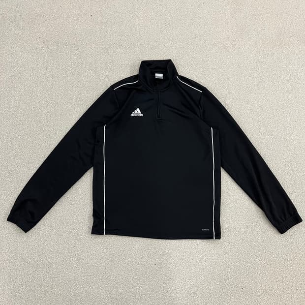 [L] 아디다스 코어 18 트레이닝 탑 반집업 티셔츠 0102M1