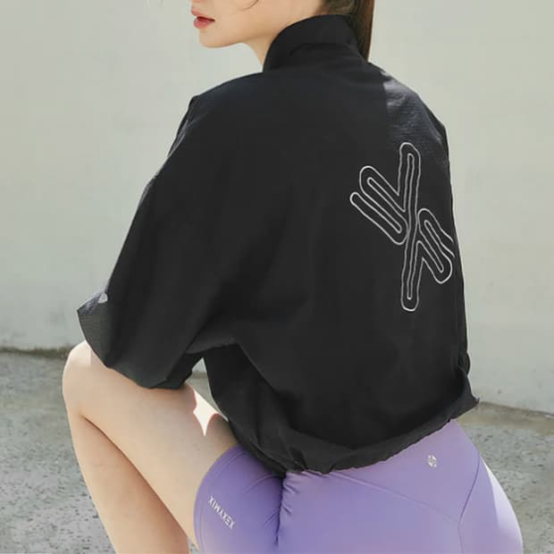 젝시믹스 스포츠 경량 크롭 숏 바람막이 점퍼 자켓  여성 M L 사랑봉봉