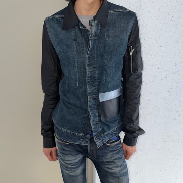 릭오웬스 다크쉐도우 하이브리드 데님 자켓