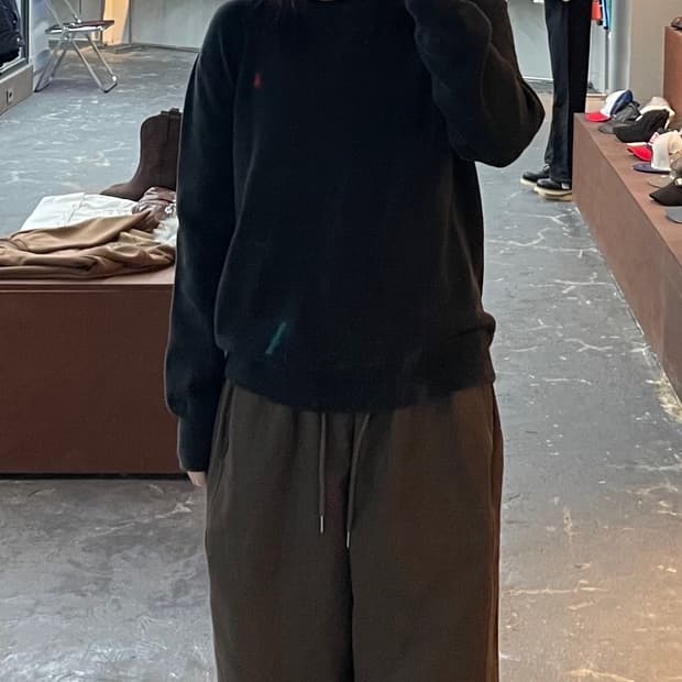 폴로 랄프로렌 크루넥 블랙 맨투맨 H1337