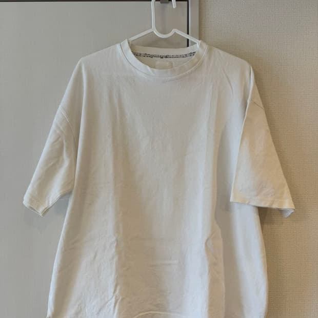 넘버나인 아카이브 악보 테이핑 오버사이즈 반팔 티셔츠 화이트