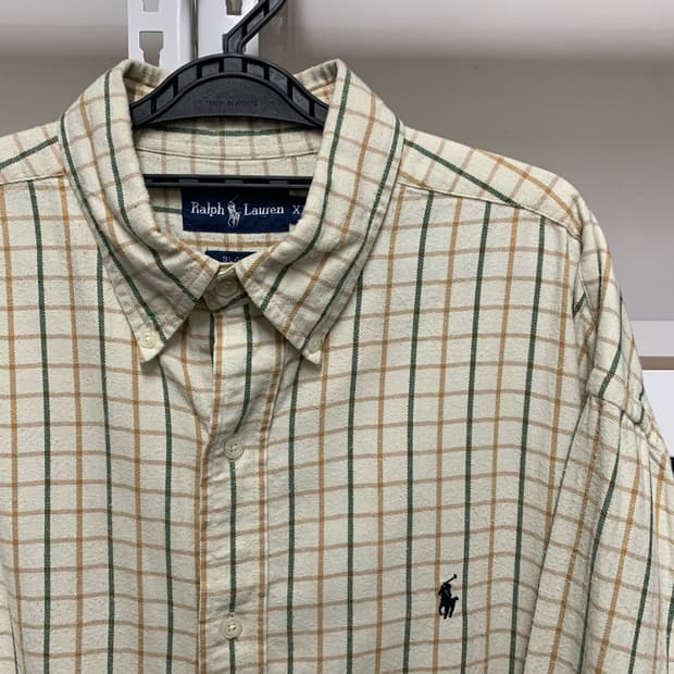 [2XL] 폴로 랄프로렌 윈도우페인체크 코튼셔츠