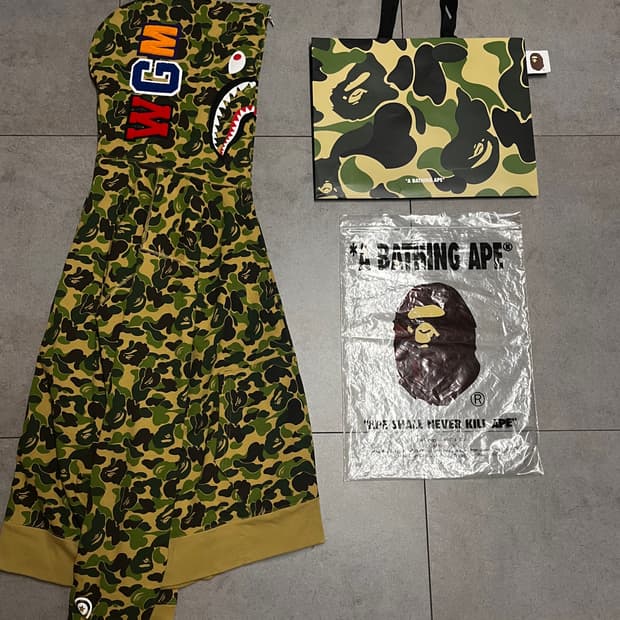 베이프 abc 카모 샤크 후드집업