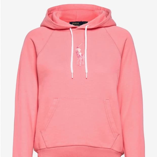 폴로 빅포니 핑크 후드티