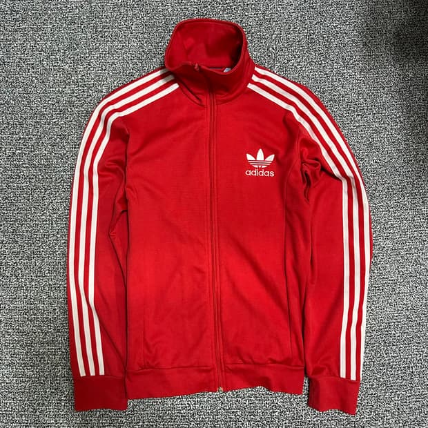 (95) 아디다스 삼선 유로파 져지 트랙탑 레드