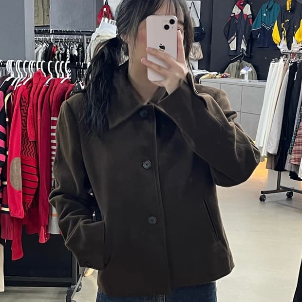 브라운 숏 코트