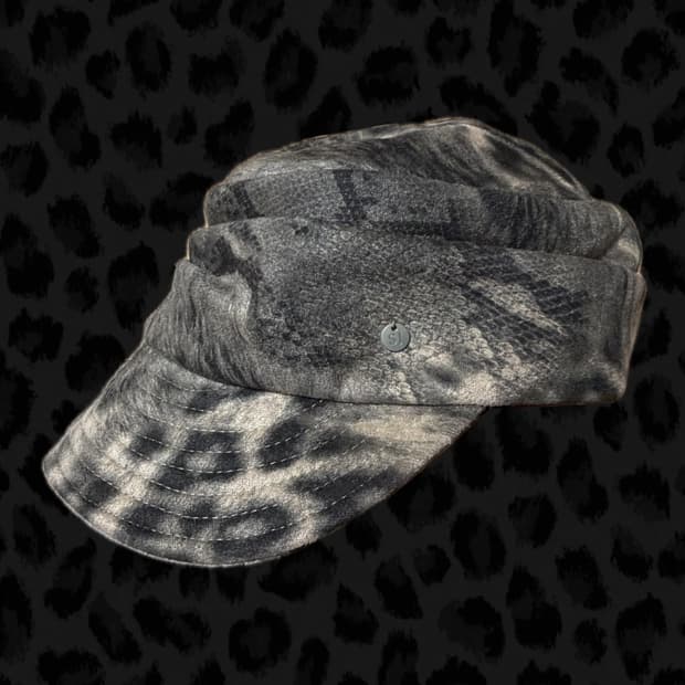 빈티지 레오파드 셔링캡