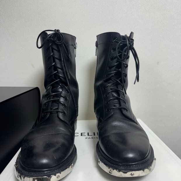 셀린느 19시즌 스틸토 컴뱃부츠 41