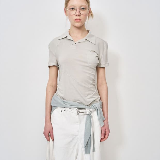 LCDC TM twisted collar top (light grey)