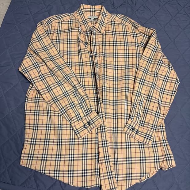 버버리 런던 체크셔츠 L